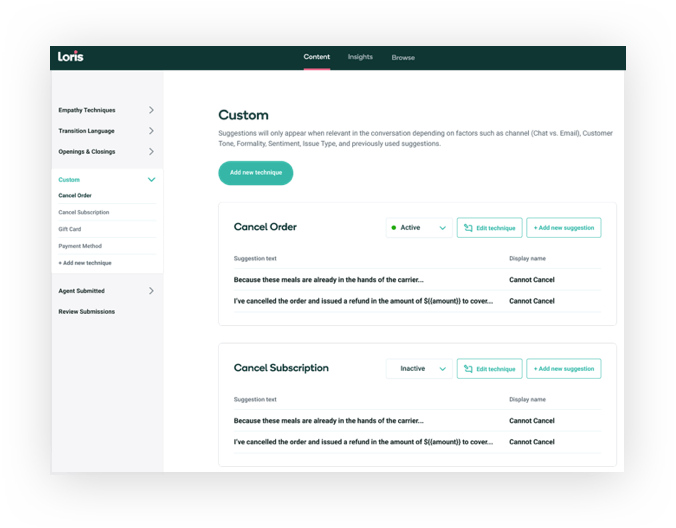 screenshot of Loris AI